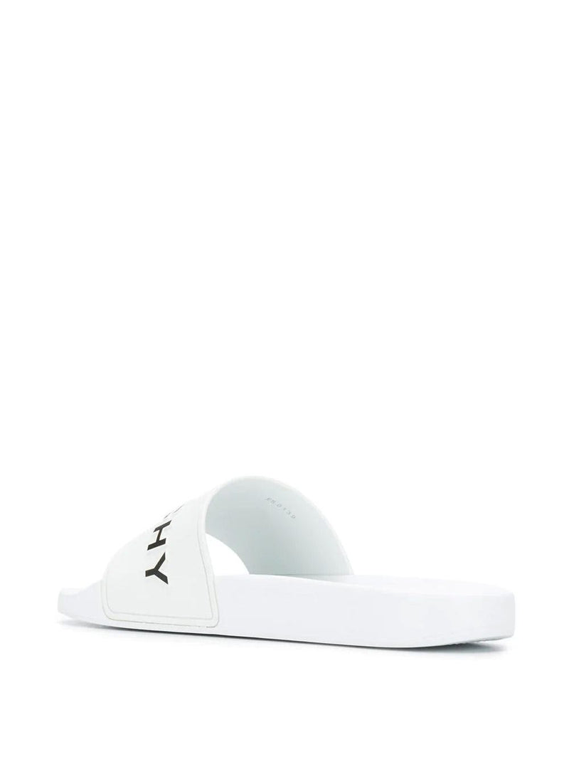 Sandalias blancas con logo Givenchy Paris